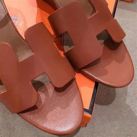 brown hermes sandals|hermes sandals with ankle strap.